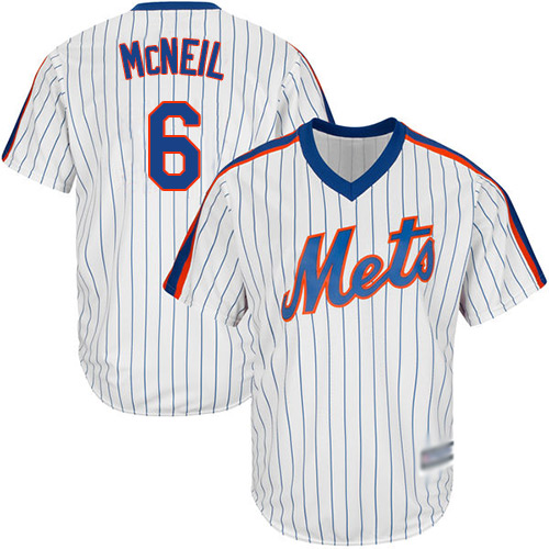 Mets #6 Jeff McNeil White(Blue Strip) Alternate Cool Base Stitched Youth MLB Jersey